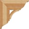 Ekena Millwork Thorton Traditional Rough Sawn Bracket w/ Offset Brace, Western Red Cedar, 8"W x 18"D x 18"H BKT0806X18X18THR01RWR - alternate 4